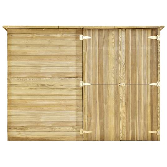 vidaXL Ripostiglio da Giardino 232x110x170 cm in Legno di Pino Impregnato - 2