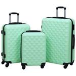 vidaXL Set Valigie Trolley a Custodia Rigida 3 pz Menta in ABS