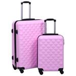 vidaXL Set Valigie Trolley a Custodia Rigida 2 pz Rosa in ABS