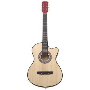 vidaXL Chitarra Acustica Western con 6 Corde 38" in Legno di Tiglio - 2