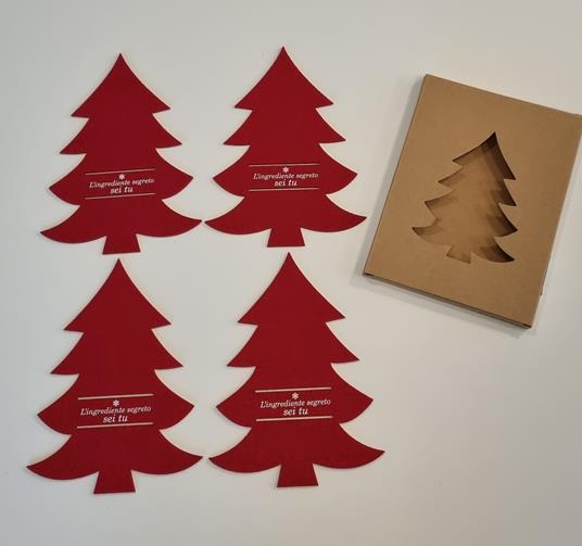 Set di 4 portaposate in feltro a forma di albero di Natale -  laFeltrinelli/IBS - Idee regalo | IBS