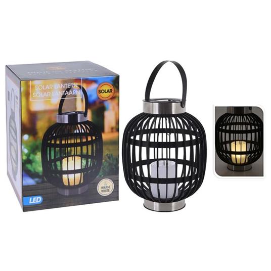 ProGarden Lanterna Solare a LED con Candela Nera - ProGarden - Idee regalo  | IBS