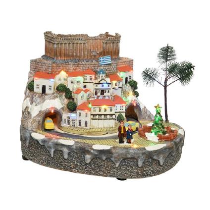 Natale Micro Led Scenery Polyresin Athens Steady Indoor Multi