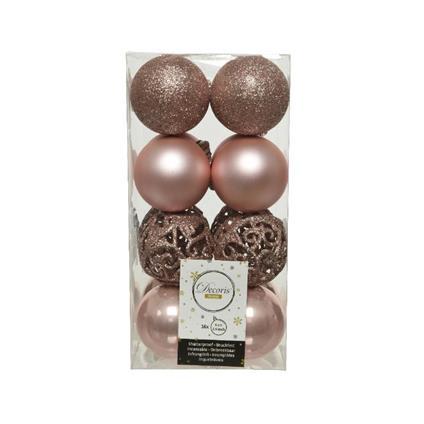 Natale Box 16 Sfere Dia6Cm Blush Pink