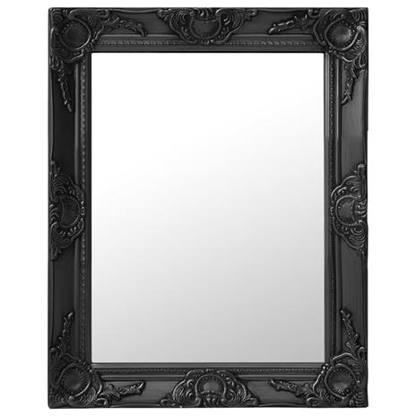 vidaXL Specchio da Parete Stile Barocco 50x60 cm Nero - vidaXL - Idee  regalo | IBS