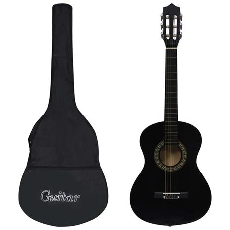 vidaXL Chitarra Classica Principianti e Bambini Custodia Nera 1/2 34