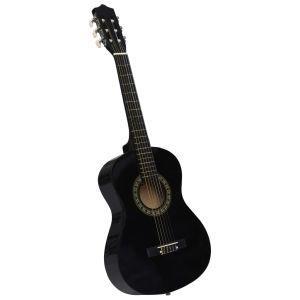 vidaXL Chitarra Classica Principianti e Bambini Custodia Nera 1/2 34 - 2