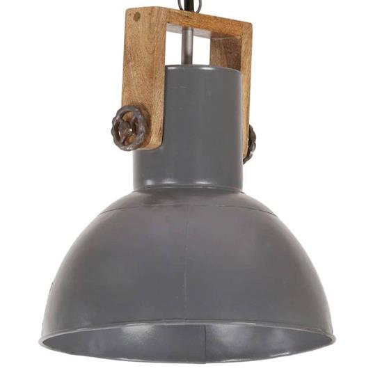 vidaXL Lampada Soffitto Industriale 25 W Grigia Rotonda in Mango 32cm -  vidaXL - Idee regalo | IBS