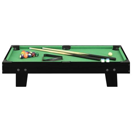 vidaXL Mini Tavolo da Biliardo 3 Piedi 92x52x19 cm Nero e Verde - 2