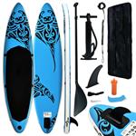 vidaXL Set Tavola Gonfiabile da SUP 366x76x15 cm Blu