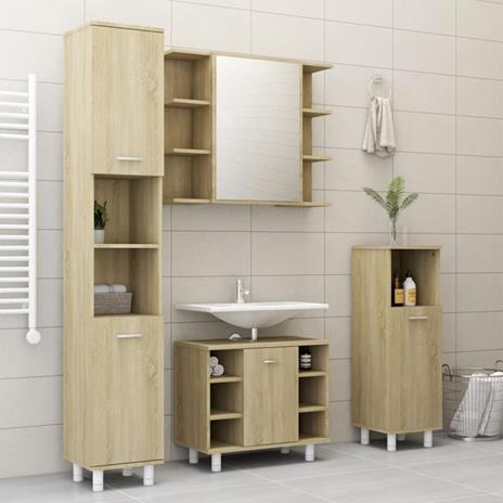 vidaXL Armadio da Bagno Rovere Sonoma 30x30x95 cm in Truciolato - vidaXL - Idee  regalo