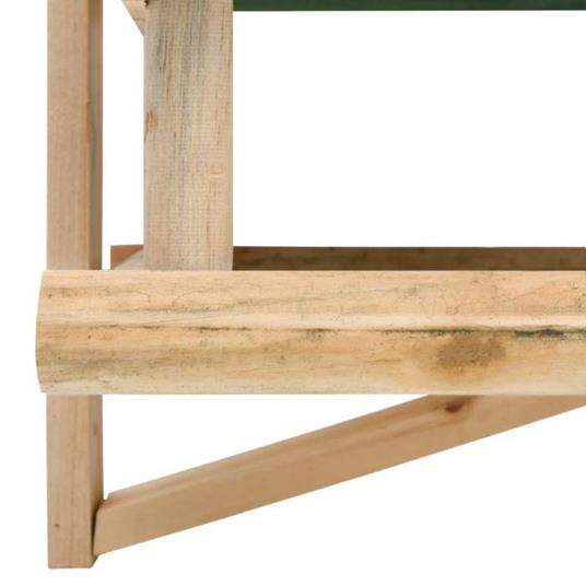 vidaXL Mangiatoia per Uccelli in Legno Massello 35x29,5x21cm - 3