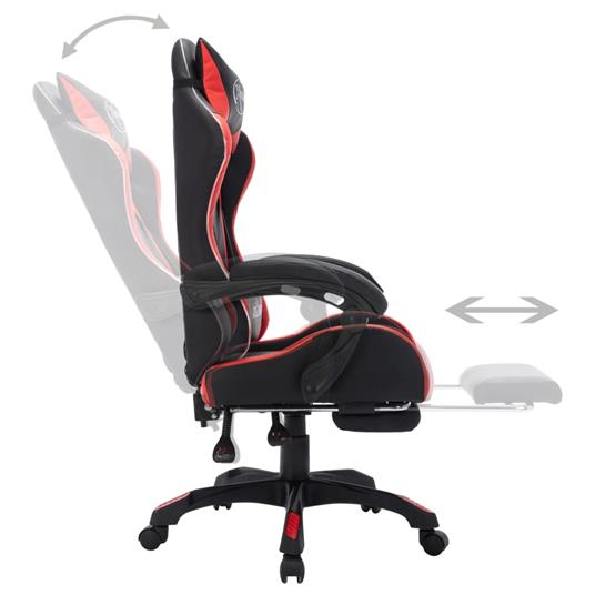 vidaXL Sedia da Gaming con Luci a LED RGB Rossa e Nera in Similpelle -  vidaXL - Idee regalo