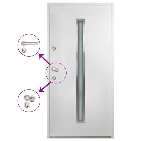 vidaXL Porta Ingresso in Alluminio Bianca 90x200 cm - vidaXL - Casa e  Cucina | IBS