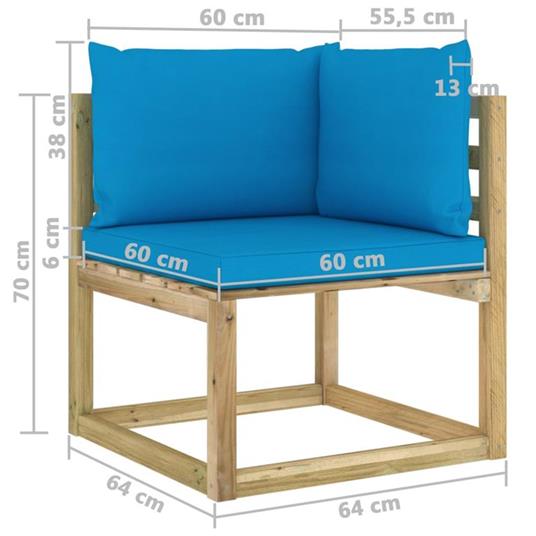 Cuscini Blu 70cm - 2pz