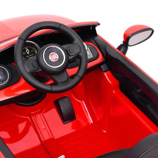 vidaXL Auto Elettrica per Bambini Fiat 500 Rossa - 3