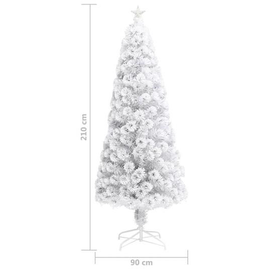 vidaXL Albero Natale Artificiale LED Bianco 210 cm Fibra Ottica - vidaXL -  Idee regalo | IBS