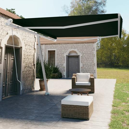 Tenda da sole laterale retrattile 140x300 cm Nera