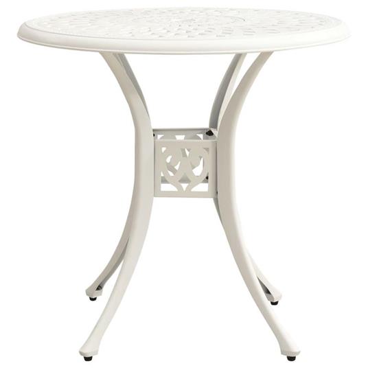 vidaXL Set da Bistrot 5 pz in Alluminio Pressofuso Bianco - 9