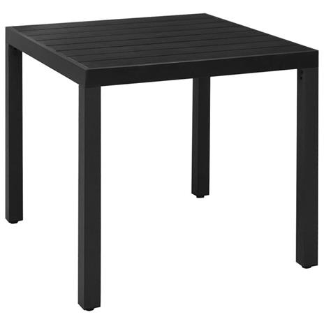 vidaXL Set Mobili da Pranzo per Giardino 5 pz in Alluminio Nero - 7