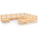 vidaXL Set Divani da Giardino 11 pz in Legno Massello di Pino