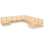 vidaXL Set Divani da Giardino 11 pz in Legno Massello di Pino