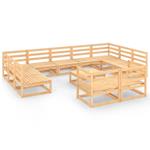 vidaXL Set Divani da Giardino 12 pz in Legno Massello di Pino