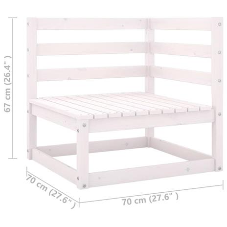 vidaXL Set Divani da Giardino 6 pz con Cuscini Legno Massello di Pino - 8