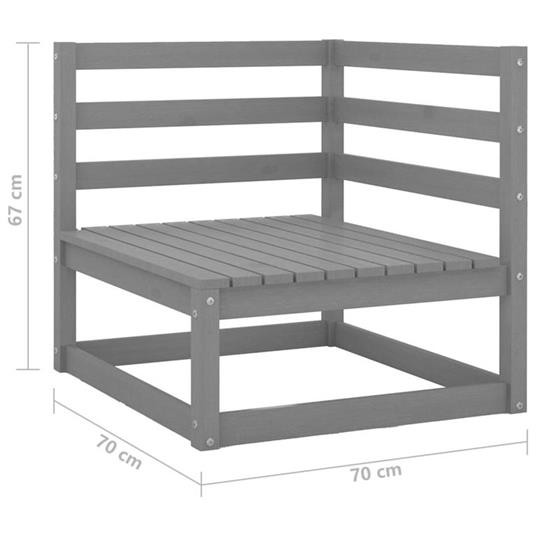 vidaXL Set Divani da Giardino 6 pz con Cuscini Legno Massello di Pino - 8