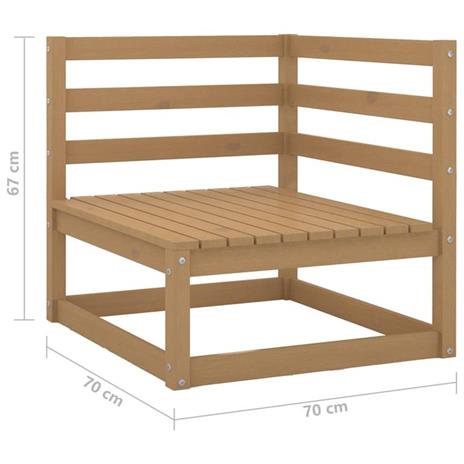 vidaXL Set Divani da Giardino 6 pz con Cuscini Legno Massello di Pino - 5