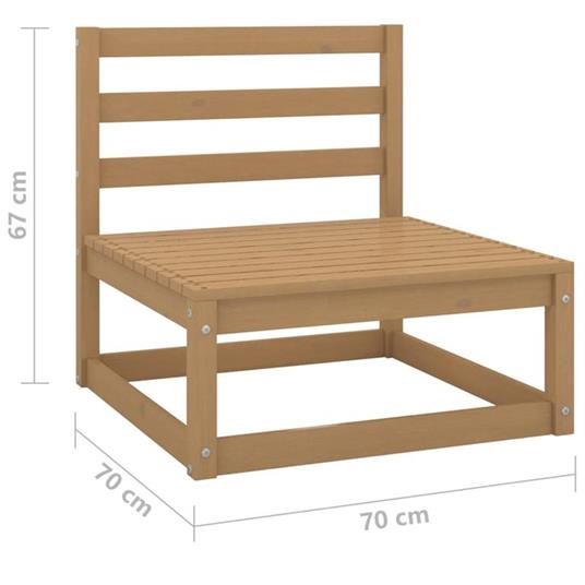 vidaXL Set Divani da Giardino 6 pz con Cuscini Legno Massello di Pino - 6