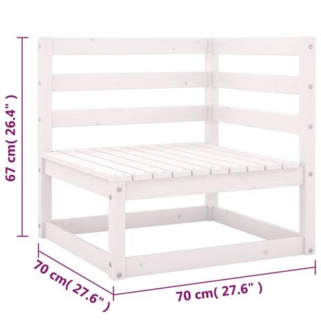 vidaXL Set Divani da Giardino 8 pz con Cuscini Legno Massello di Pino - 16