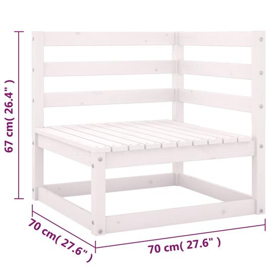 vidaXL Set Divani da Giardino 8 pz con Cuscini Legno Massello di Pino - 15