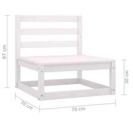 vidaXL Set Divani da Giardino 7 pz con Cuscini Legno Massello di Pino - 6