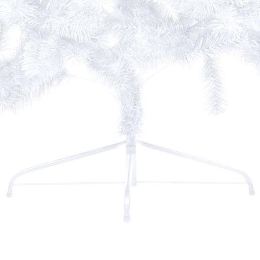 vidaXL Set Albero Natale Artificiale a Metà LED Palline Bianco 120cm - 6