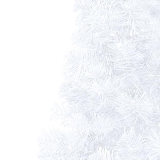 vidaXL Set Albero Natale Artificiale a Metà LED Palline Bianco 120cm - 7