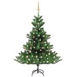 vidaXL Albero Natale Artificiale Abete Nordmann LED Palline Verde120cm