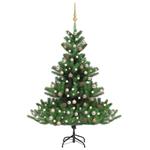 vidaXL Albero Natale Artificiale Abete Nordmann LED Palline Verde210cm