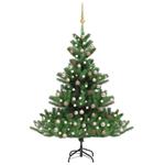 vidaXL Albero Natale Artificiale Nordmann LED e Palline Verde 240 cm