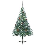 vidaXL Set Albero Natale Satinato con LED Palline e Pigne 150 cm