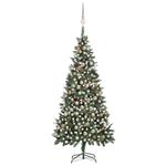 vidaXL Set Albero Natale Artificiale con LED Palline e Pigne 210 cm