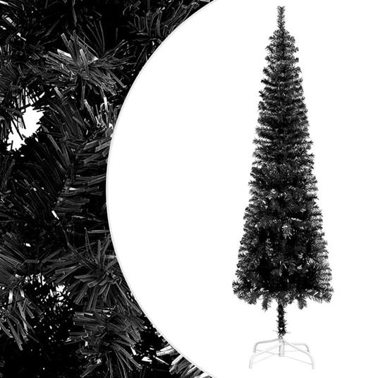 vidaXL Set Albero di Natale Sottile con Luci LED e Palline Nero 120cm -  vidaXL - Idee regalo | IBS