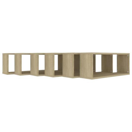 vidaXL Mensole a Cubo 6 pz Sonoma 60x15x23 cm in Truciolato - vidaXL - Idee  regalo