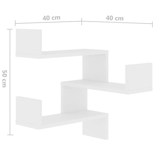 vidaXL Scaffale Parete Angolo Bianco 40x40x50 cm in Legno Multistrato -  vidaXL - Idee regalo