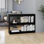 vidaXL Libreria/Divisorio Nero 100x30x71,5cm in Legno Massello di Pino