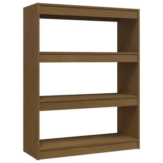 vidaXL Libreria/Divisorio Marrone Miele 100x30x103 cm in Legno di Pino - 2