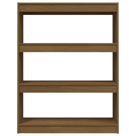 vidaXL Libreria/Divisorio Marrone Miele 100x30x103 cm in Legno di Pino - 3