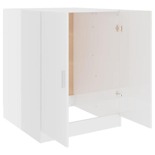 vidaXL Mobile per Lavatrice Bianco Lucido 71x71,5x91,5 cm - 4