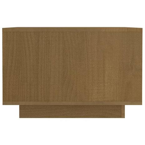 vidaXL Tavolino da Salotto Miele 50x50x33,5 cm Legno Massello di Pino - 4