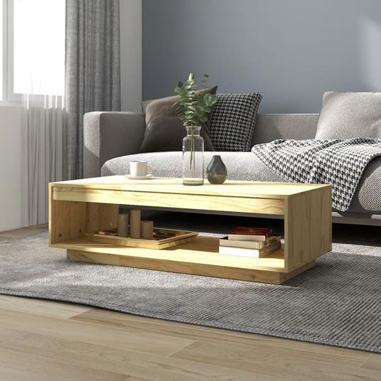 vidaXL Tavolino da Salotto 110x50x33,5 cm in Legno Massello di Pino -  vidaXL - Idee regalo